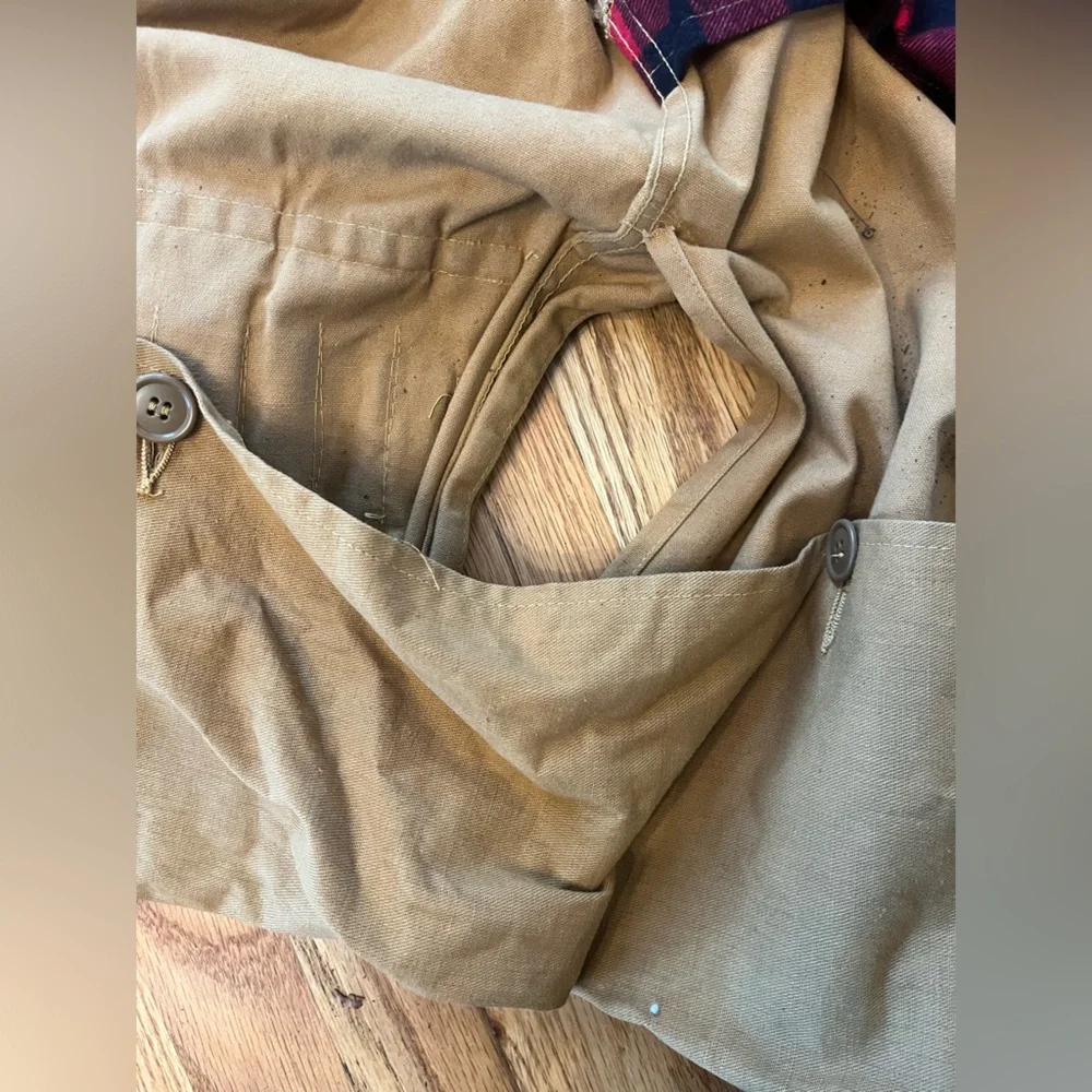 1960s Blue Bill by Red Head Canvas Hunting Jacket Shell Loops b3